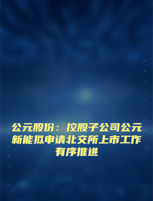 公元新能财务数据_有关新能源的股票_公元股份2024年年度报告